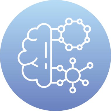 Buluta bağlı beynin vektör simgesi. beyin