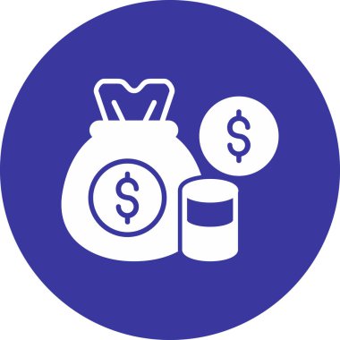 Para için. Web simgesi basit illüstrasyon