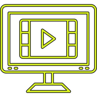 bilgisayar ekranı simgesi, vektör illüstrasyonu