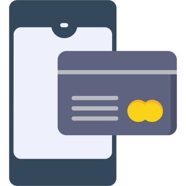 Kredi kartıyla. Basit resimleme