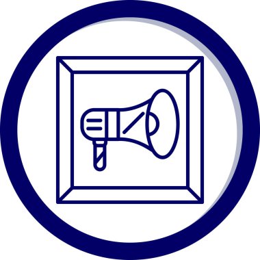 Bir mavi ve beyaz renk simgesinin vektör illüstrasyonu