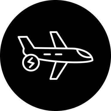 Vektör illüstrasyonu, uçak simgesi