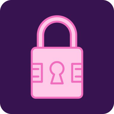 Kilit. Web simgesi basit illüstrasyon