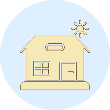 ev simgesinin vektör modern illüstrasyonu