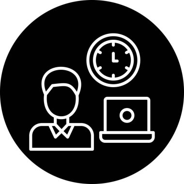 Zaman yönetimi simgesinin vektör illüstrasyonu