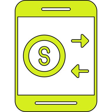 Dolar işareti vektör çizgisi tasarımı