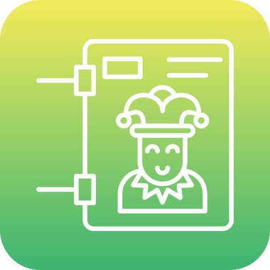 Benzersiz Radyo Vektör Satırı Simgesi