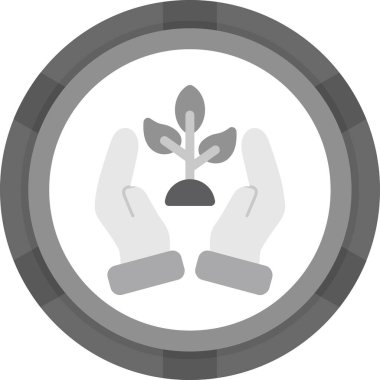 Çiçek simgesinin vektör illüstrasyonu