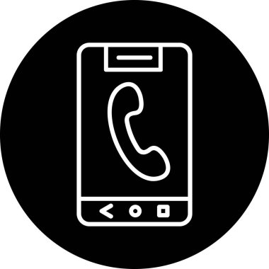 Telefon simgesinin vektör illüstrasyonu