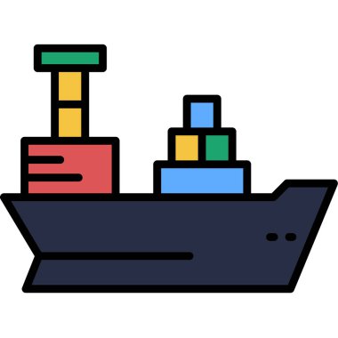 Tekne. Web simgesi basit illüstrasyon