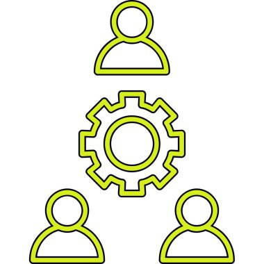 Ekip çalışması simge vektör çizim