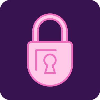 Kilit simgesinin vektör illüstrasyonu