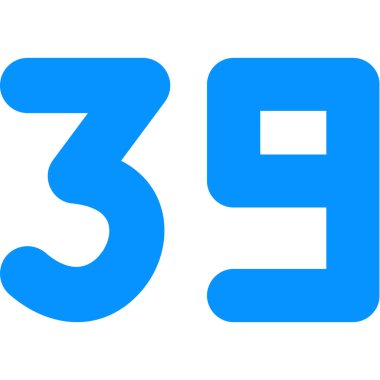 Numara 38, sayı, vektör simgesi