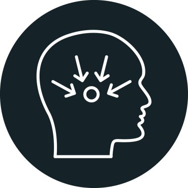 Beyin. Web simgesi basit illüstrasyon