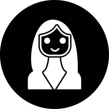 Vektör Kız Simgesi illüstrasyonu