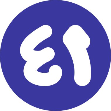 Mavi bir simgenin vektör illüstrasyonu