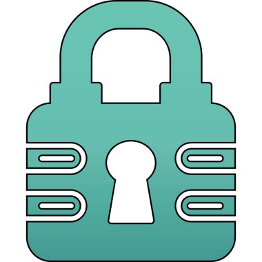 Asma kilit simgesi. Asma kilit vektör simgesi beyaz arka plan üzerinde izole web tasarımı için basit çizimi