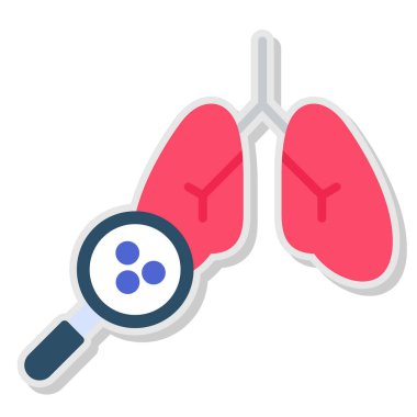 Ciğerler. Web simgesi basit illüstrasyon