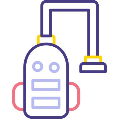 robot web simgesi basit vektör illüstrasyonu