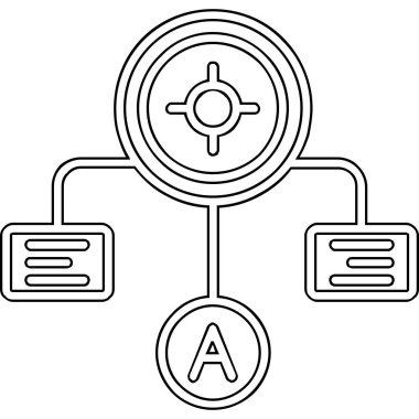 Veri analizi. Web simgesi basit illüstrasyon