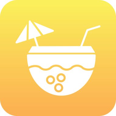 Eşsiz Kokteyl Vektörü Kabartma Simgesi