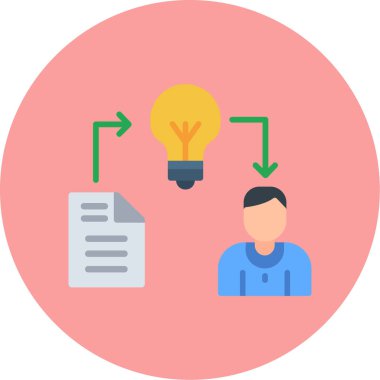 Bir fikrim var. Web simgesi basit illüstrasyon