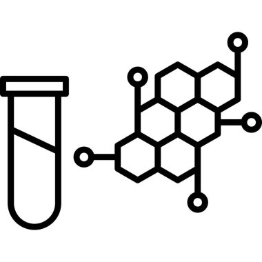 Kimyasal şişe ikonu. Beyaz arkaplanda izole edilmiş web tasarımı için kimyasal laboratuar vektör simgesi