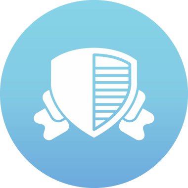 Kalkan web simgesi. Vektör çizim