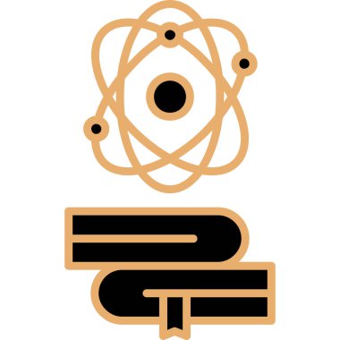 atom simgesi, vektör illüstrasyonu