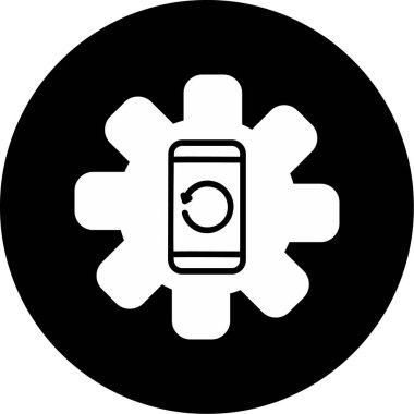 Modern telefon simgesinin vektör illüstrasyonu