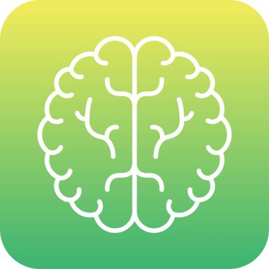 beyin ikonu vektör illüstrasyonu