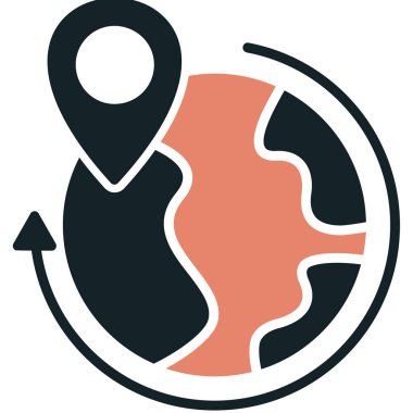 konum haritası simgesi doldurulmuş dış hat biçimi