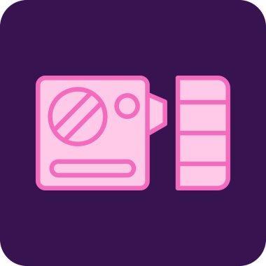 Kamera. Web simgesi basit illüstrasyon