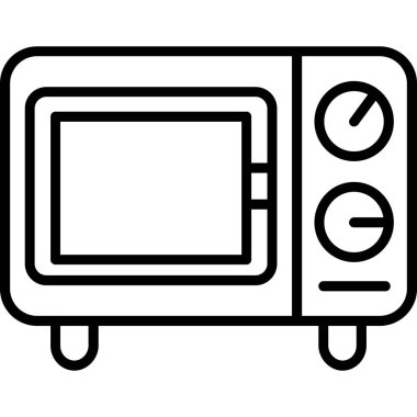 Mikrodalga. Web simgesi basit illüstrasyon