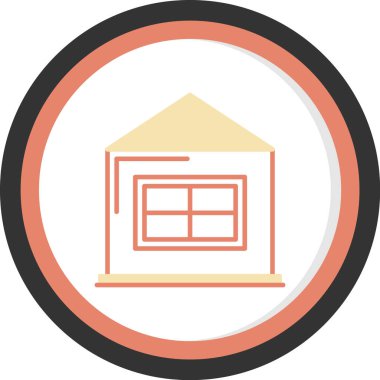 Ev. Web simgesi basit illüstrasyon