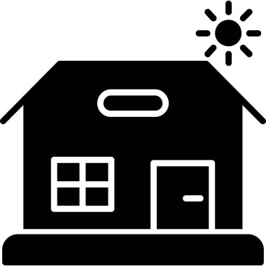 Modern ev simgesinin vektör illüstrasyonu