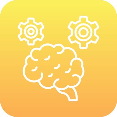 beyin ikonu vektör illüstrasyonu