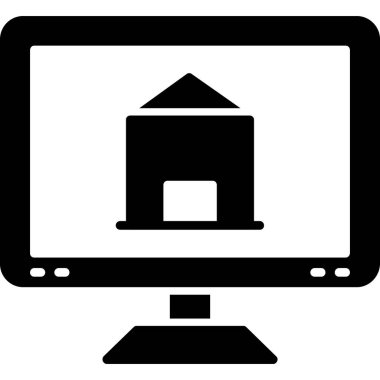 Bilgisayar. Web simgesi basit illüstrasyon