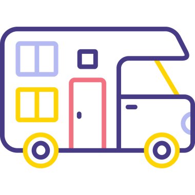 Van simge vektör çizim