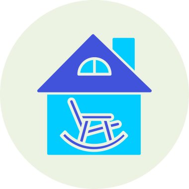 Ev. Web simgesi basit illüstrasyon