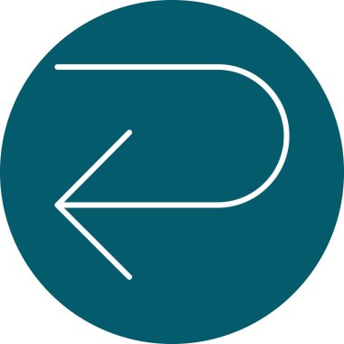 ok sol simge vektör çizimi