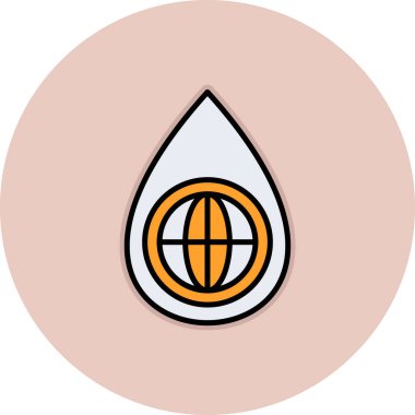 Su bırakma simgesinin vektör illüstrasyonu