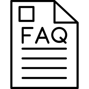 basit bir faq simgesi