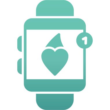 smartwatch simgesi, vektör illüstrasyonu