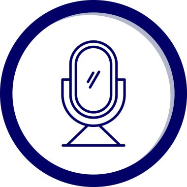 mikrofon simgesi, vektör illüstrasyonu basit tasarım