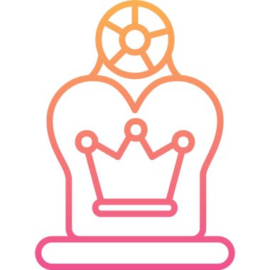 Taç. Web simgesi basit illüstrasyon