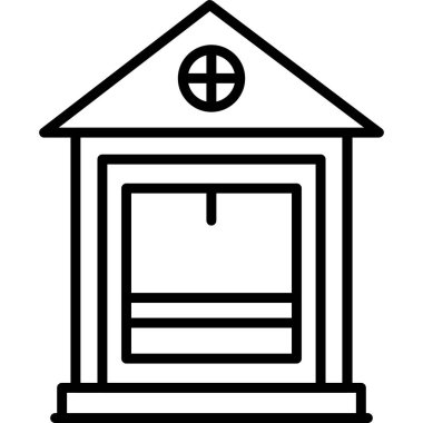 Ev. Web simgesi basit illüstrasyon