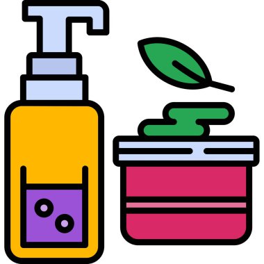 Kozmetik. Web simgesi basit illüstrasyon