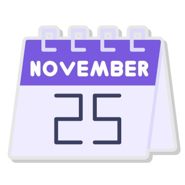 Ekim 3 - inci takvim - düz ikon vektör illüstrasyonu