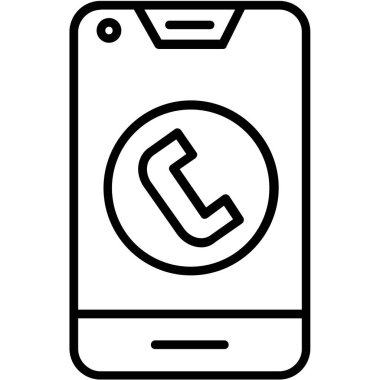 Çağrı merkezi simgesi. Beyaz arkaplanda izole edilmiş web tasarımı için telefon arama vektör simgesi